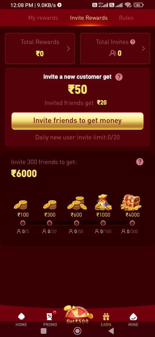Luckybet invite new customer get ₹50